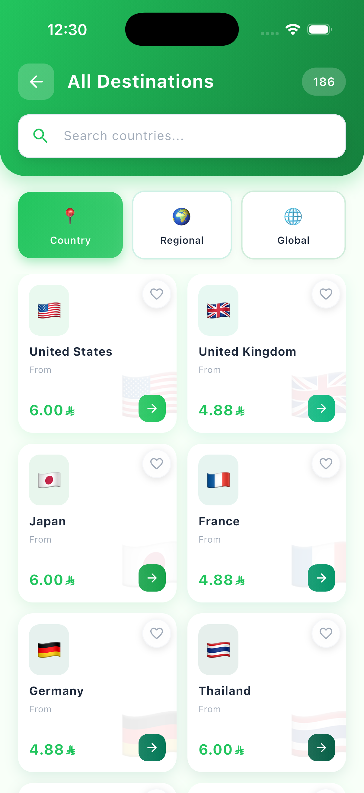 All destinations